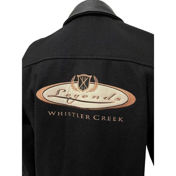 BISHOP Men's Bomber Jacket Canadian Wool Leather Trim Whistler Creek Size Medium - Picture 6 of 11